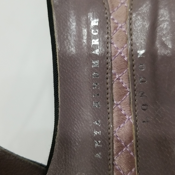 Vero Cuoio Anya Hindmarch Flat Toe Heels - Picture 8 of 9